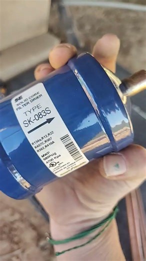 installing filter drier for the outside unit