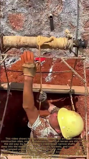 The Hardest Job in Construction Manual Deep Foundation Digging: Extreme Human Labor How Hand-Dug