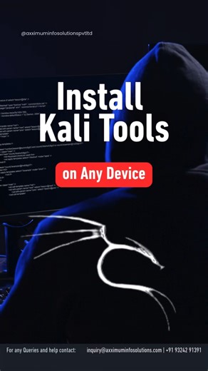 Install Kali Tools on Any Device #ethicalhacking #kalilinux #axximuminfosolutions