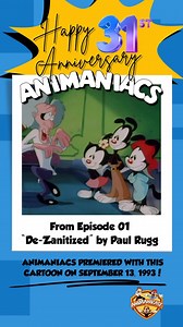 It's #Animaniacs' 31st Anniversary today! Here's a clip from the first episode where the Warners are introduced to us (and Dr. Scratchansniff). From "De-Zanitized" written by Paul Rugg! The animation, the voice acting, the writing! Everything came together to show us why this cartoon was one of a kind! #animation #cartoon #cartoons #anniversary #retro #90s #yakko #wakko #dot | The Animanicast