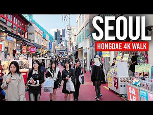 SEOUL, South Korea 🇰🇷 Hongdae, the best district? | 4K Walking Tour