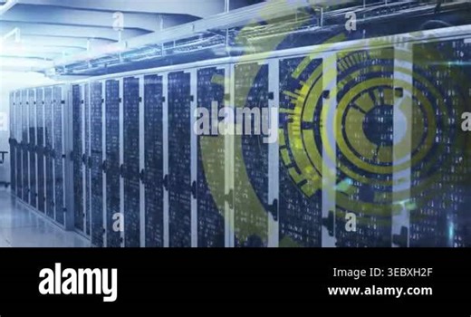 Animation of scope with data processing over computer servers. Global finance, business, connections, computing and data processing concept digitally generated video Stock Video Footage - Alamy