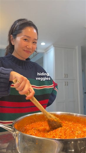 Frozen minced veggie cubes - it’s a lot of work up front but sooo convenient to have in the freezer! I minced 2 large carrots, 1 pack of white mushrooms (about 10,) 2 zucchini and 2 squash to get 4 cups of frozen minced veggies to use in the future and 2 cups to add to my spaghetti today! | Happy Baes