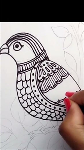 Bird drawing zintangle #