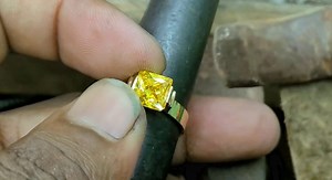 18k diamond gold ring making ! How to make square diamond rings #reelsfypシ #reelsviral #reels #viral #shorts | Swapan Goldsmith