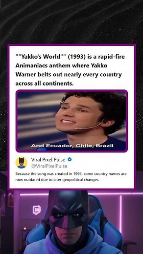 Animaniacs Yakkos World 1993 Belts Out Nearly Every Country