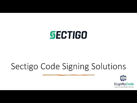 Sectigo Code Signing Solutions - Digitally Sign your Software / Application