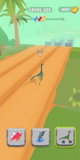 🎮 Dino Shifting Dinosaur Games Level - #222 🦖👑 #shorts #mobilegame #trex