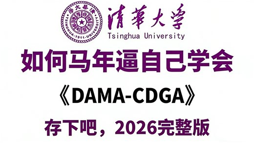 【全99集】绝对是马年B站最全DAMA-CDGA全套教程，这个马年从入门到精通CDGA，学完即可就业！看完这一套PCDGA教程就够了！！