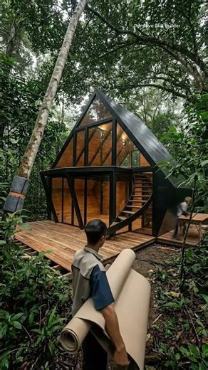Amazing Modern Jungle Cabin Build Timelapse!