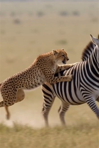 Cheetah’s Hunt on Zebra #wildlifeshorts #cheetahattack #zebra #trendingshorts #1millionviews #views