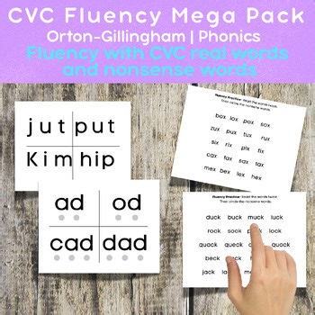 Orton-Gillingham Fluency Practice | CVC Words | Sentences | Progress Monitoring