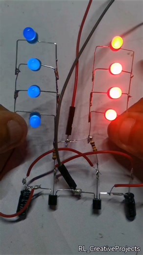 Led Flip Flop Circuit | BC547 Project #trending #led