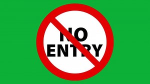 Download No Entry Sign on Green Screen for free