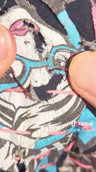 Unique Y2K Inspired Sashiko/Boro Jacket Making Process