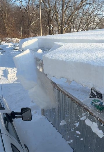 Flat Roof Snow Removal #ohio #blizzard #roofcollapse #flatroof #ice | snow removal
