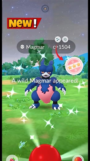 100% IV SHINY MAGMAR CAUGHT ✨ |#shorts#pokemongo|