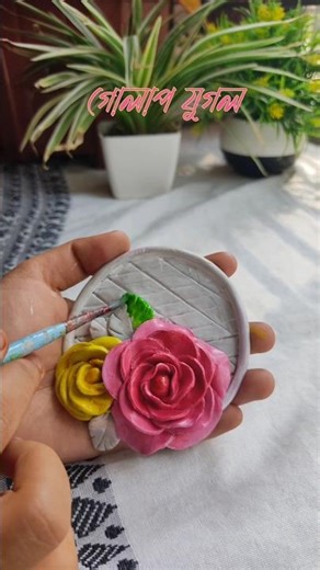 Rose clay jewellery🌹 | Handmade jewellery | youtube shorts| crafting #clayjewellery #diy #ytshorts