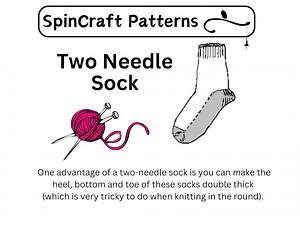 Two Needle Socks Knitting Pattern - Etsy UK