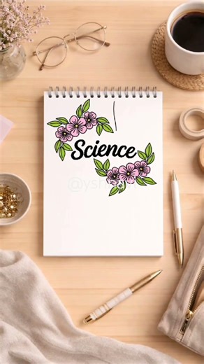 Science front page design 🌸 #shorts #frontpage #youtubeshorts #coverpagedesign #science #yshuskorner
