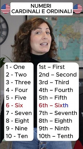 Inglese: i numeri cardinali e ordinali da 1 a 10