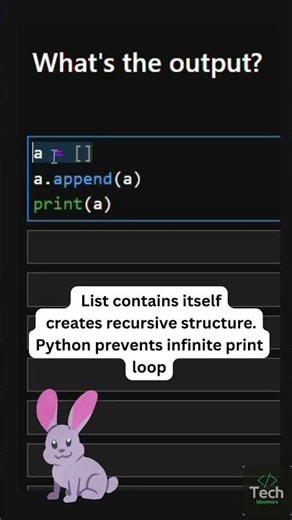 Day 68 | Python Interview Questions | This List Contains Itself?! 😱 #python #shorts