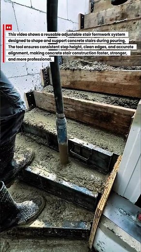 Reusable Adjustable Stair Formwork System – Fast & Precise Concrete Stair Construction