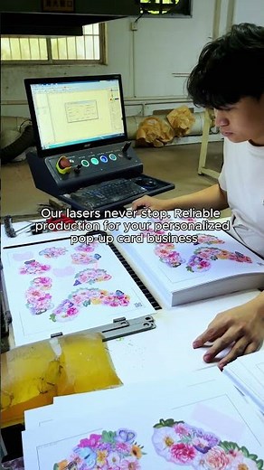High precision laser cutting for 3d greeting cards and personalized notecards 📐