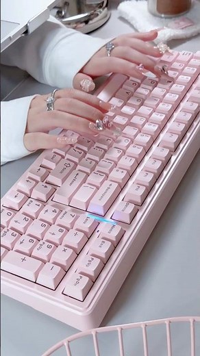 aula F99 Light Pink Mechanical Silent Keyboard | YUNZll C1 Silicone Mouse | Relaxing typing ASMR