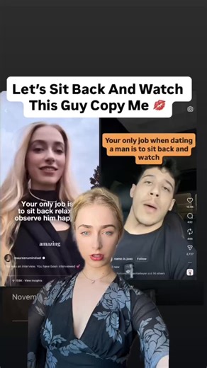 Maureen Evelyn | Relationship Confidence on Instagram: "He claims to “help women” in dating 😂 💗Thank you to my amazing community for sending me his videos. And thank you to all the women leading such amazing reviews on my confidence building app @rejecto.app the app is growing so fast ✨🤭 It’s one thing to take some of my ideas. It’s another to use my language word for word to promote your own products and claim you help women. 👀 #nameisjoao #dating #copycat #datingadvice"