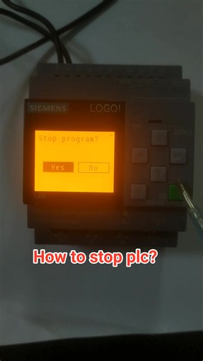 How to stop logo PLC. #electrician #fblifestyle #LOGOPLC #electrical | Electrical Engineering Question & Solution & Learning