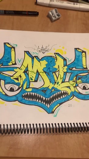 Captivating Smile Graffiti Art