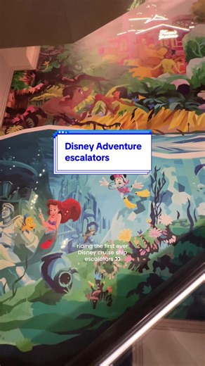 First escalators ever on a Disney cruise ship!! @Disney Cruise Line Singapore #disneyadventure