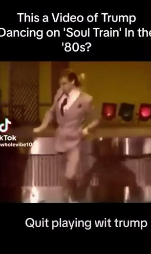 Donald trump dancing on soul train back in the 80s