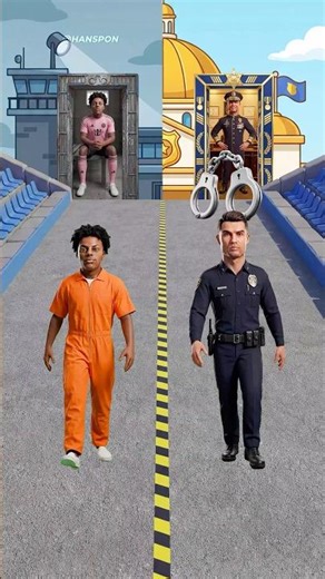 POV 🚨👮‍♂️🔒🚓 IShowSpeed and Ronaldo in the Cops & Robbers Run!