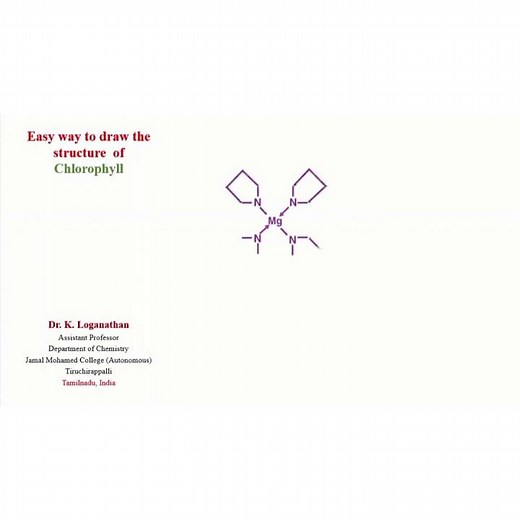 Easy way to draw and remember the structure of Chlorophyll