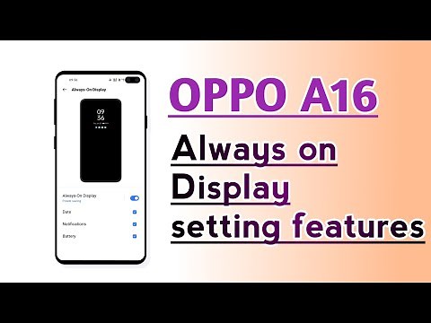OPPO A16 Always on Display setting features