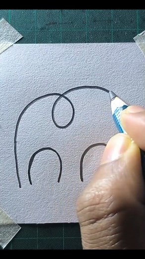 Easy elephant drawing | All About Art
