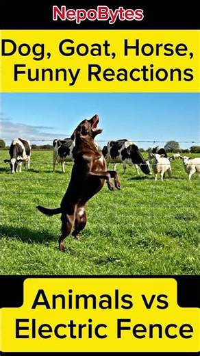 Animals vs Electric Fence ⚡😂 | Dog, Goat, Horse, Funny Reactions | Viral Shorts