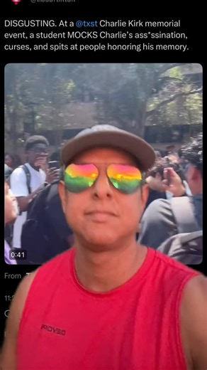 One of the more disturbing videos I’ve seen comes from Texas State University. The student has since been identified and expelled according to reports. DISGUSTING. At a Texas State U Charlie Kirk memorial event, a student MOCKS Charlie’s ass*ssination, curses, and spits at people honoring his memory. Source: Libs Of TikTok | Adam Francisco