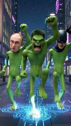 Putin|Hulk|Batman Funny Green Alien Dami Cosito Dance #funny #funnyshort #funnydance