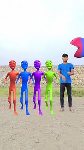 Four danda nadang dancing alien & cute brother correct head matching vfx video | VFX Magic