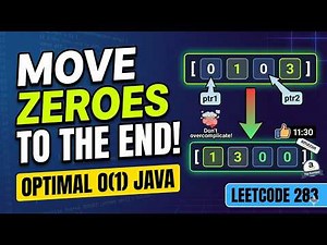Move All Zeros to End of Array | LeetCode 283 | Java DSA Course