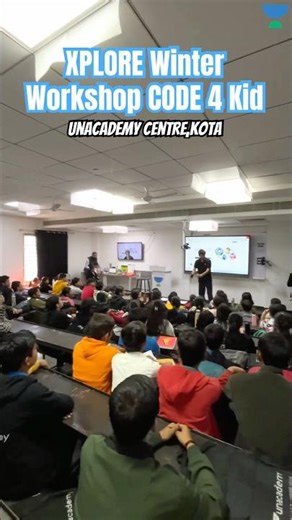 XPLORE Winter Workshop CODE 4 Kid | Unacademy Centre Kota | Glimpse Reel #shorts #xplore #workshop