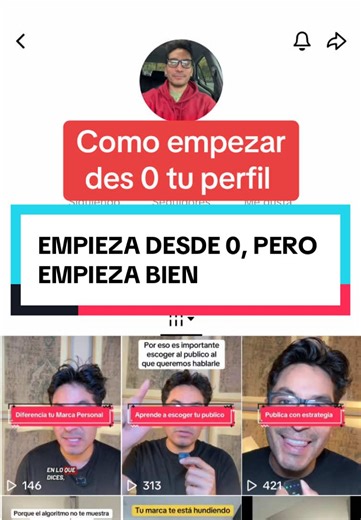 Cómo estructurar tu perfil desde 0 en TikTok