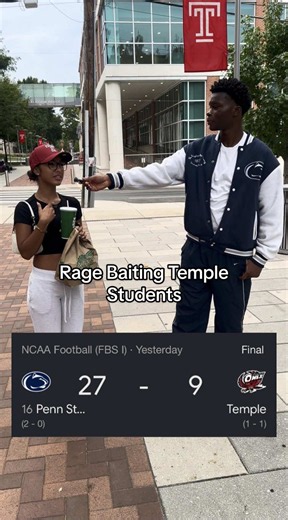 Temple Students Job Had One 😹 #pennstate #temple #philly #footballtiktok #college