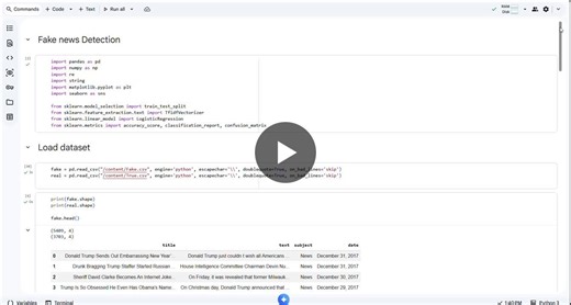 Fake News Detection System with NLP and Machine Learning | david raj posted on the topic | LinkedIn