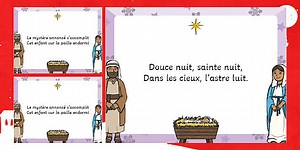 Silent Night Christmas Carol Lyrics PowerPoint French