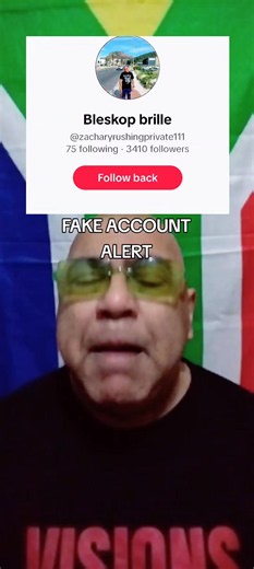 This is a fake account! This isn't my account! This one that I'm using is my only account! I don't have backup accounts or new accounts! So please repost this video so that more people are made aware! Public whst do you think? 🤔🤔🤔🤔🤔 #bleskopbrille #fakeaccountalert #fyp #awarenessvideo #tiktoksouthafrica