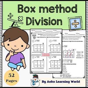 Box Method Division Worksheets | Long Division Practice for Grades 3–5